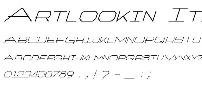 Artlookin Italic font